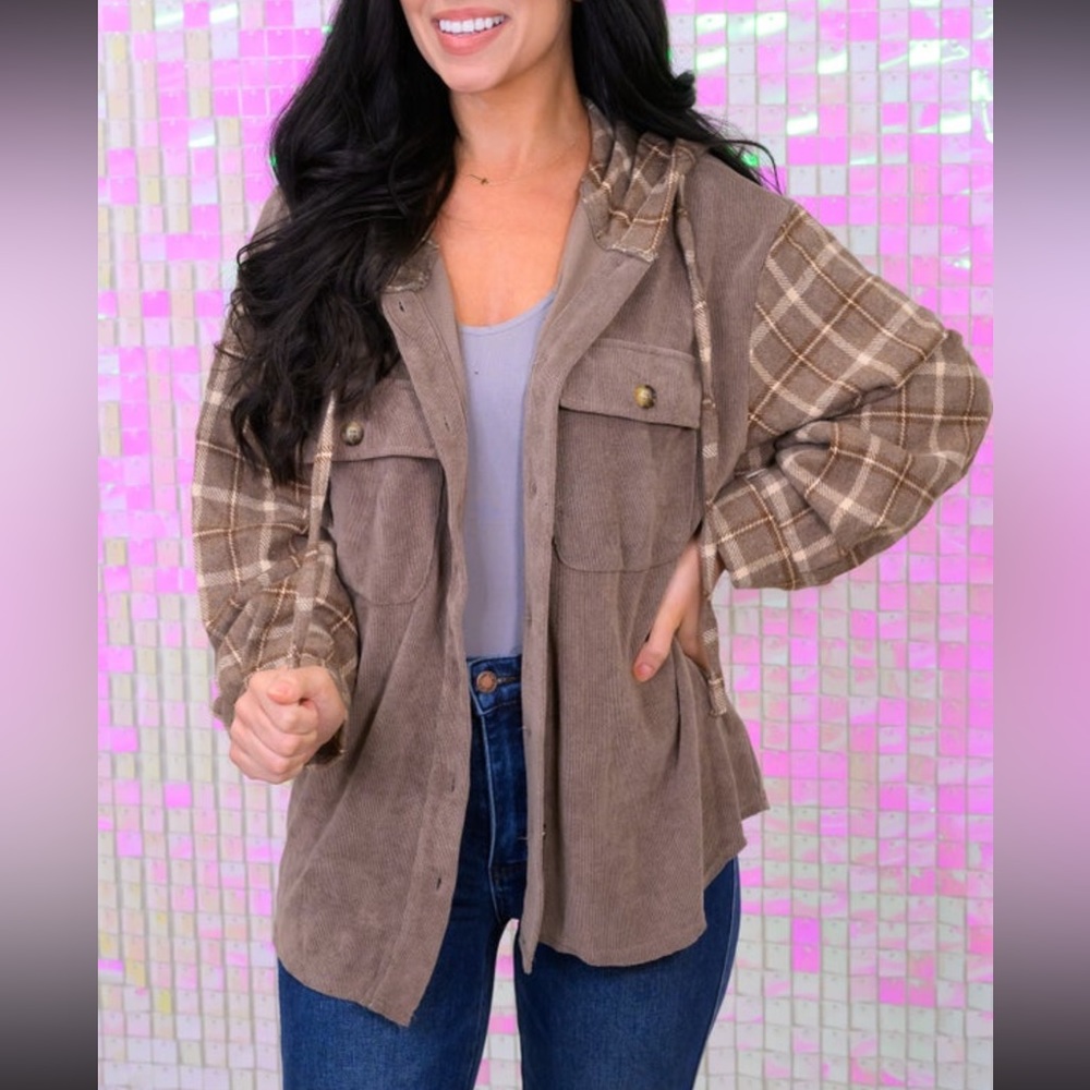 New White Birch Black Label Long Sleeve Solid Woven Jacket in Taupe Size XL